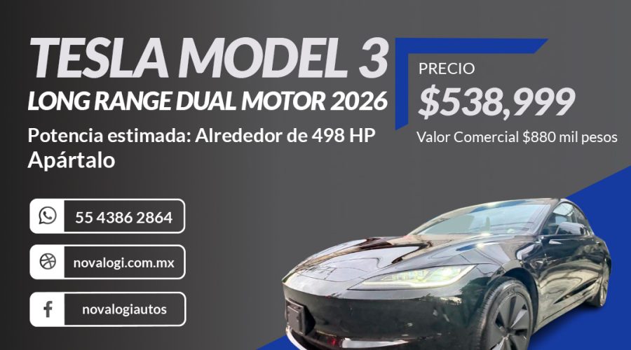 TESLA MODEL 3 LONG RANGE DUAL MOTOR 2026